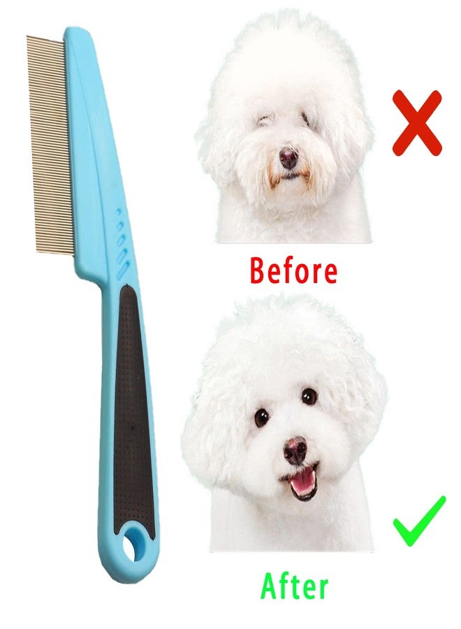 Arbootjin 2 Pcs Pet Grooming Combs - Flea and Lice Remover for Dogs, Cats, and Small Pets (Blue and Green) - Image 5